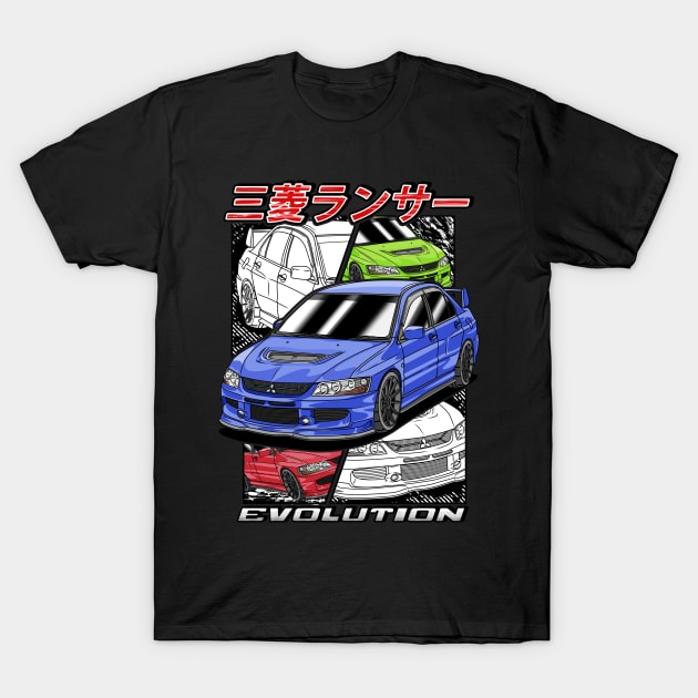 JDM Lancer Evo T-Shirt by Guyvit